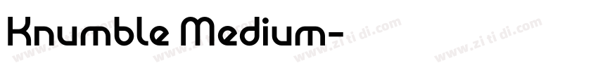 Knumble Medium字体转换